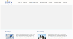 Desktop Screenshot of hygeaholdings.com