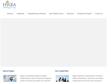 Tablet Screenshot of hygeaholdings.com